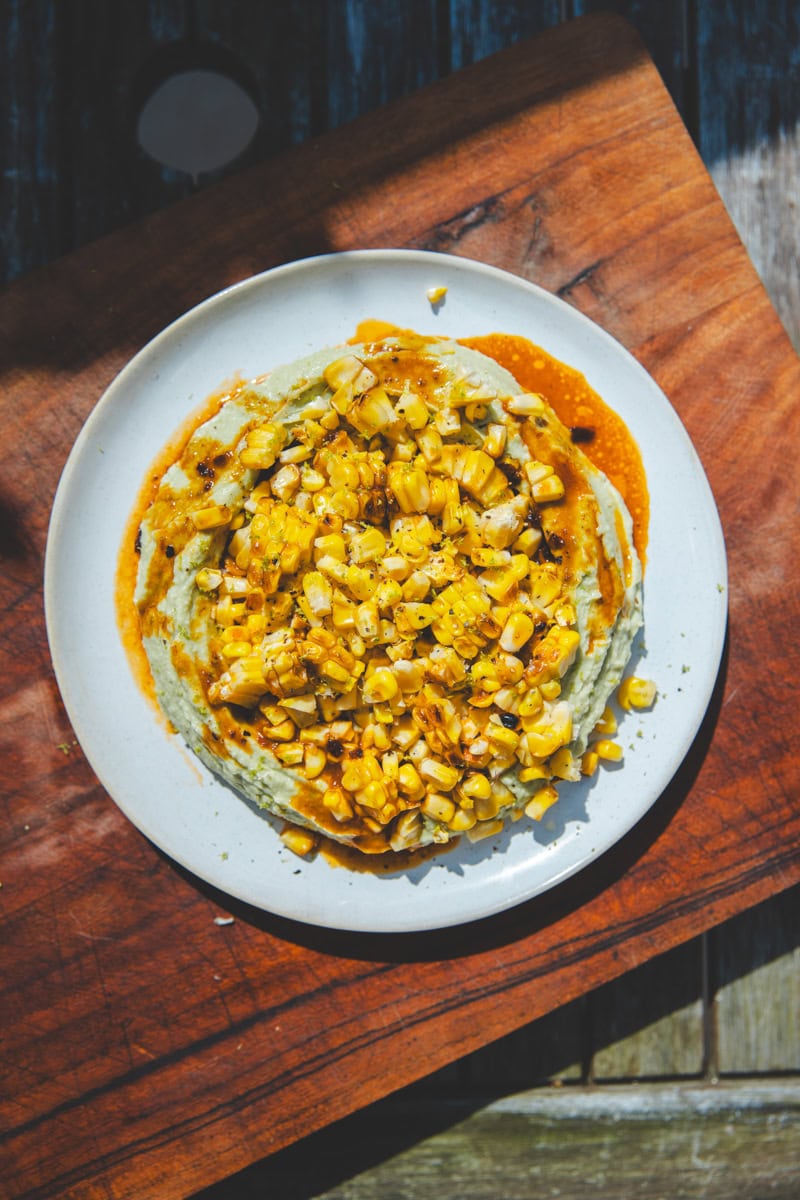 Charred Corn & Avocado Dip - Georgie Eats