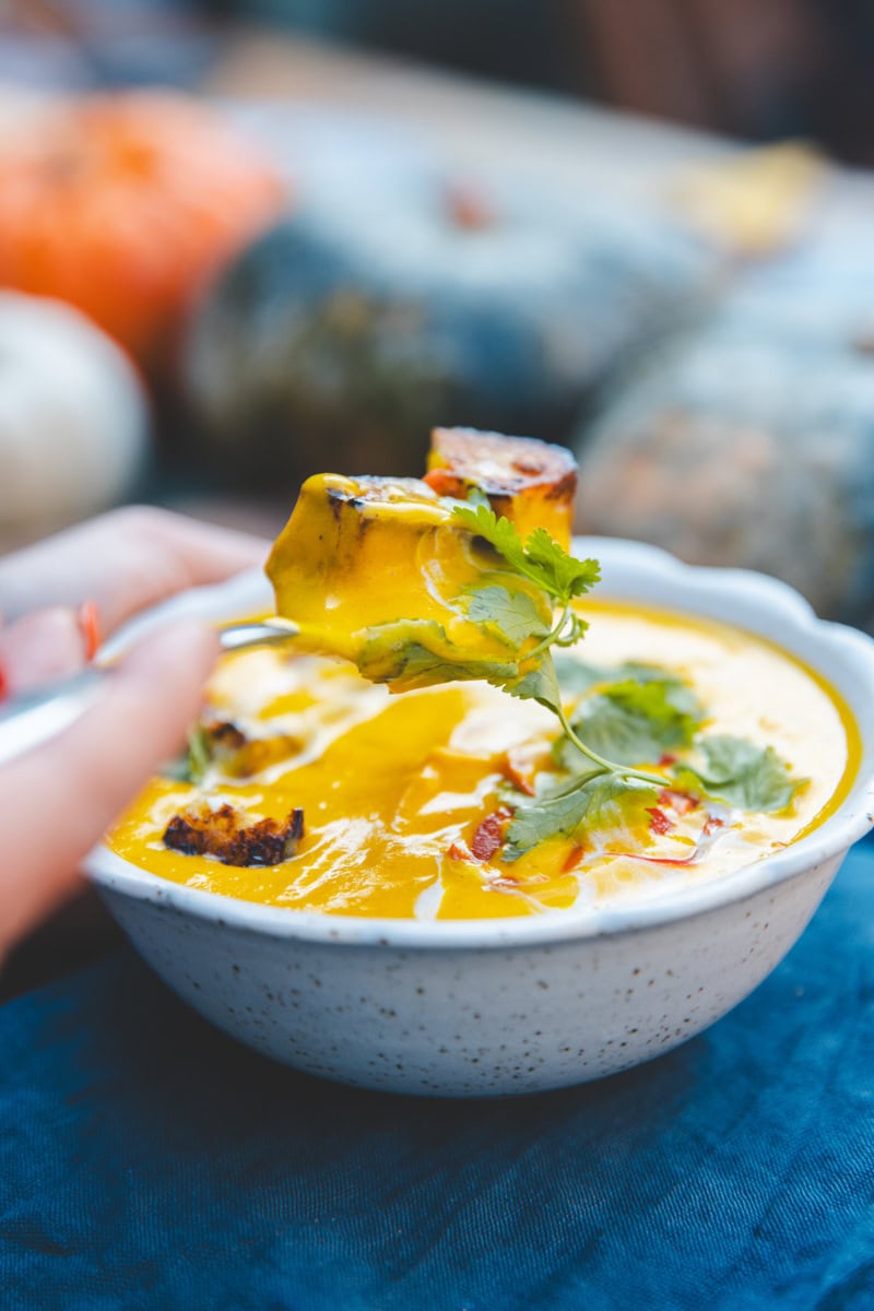 A Spoonful of Laksa-Style Pumpkin Soup - Georgie Eats