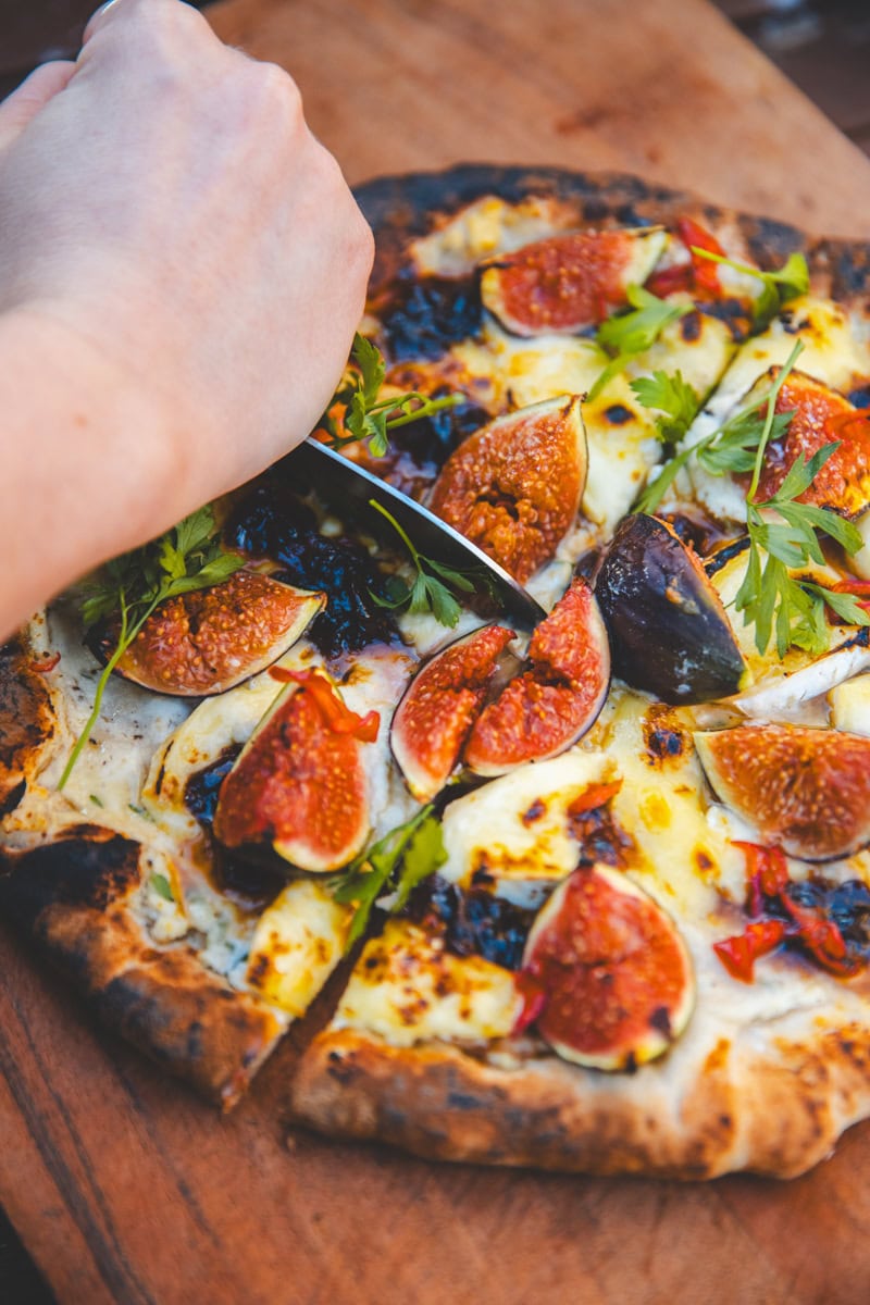 Fig, Brie & Chilli Honey Pizza - Georgie Eats