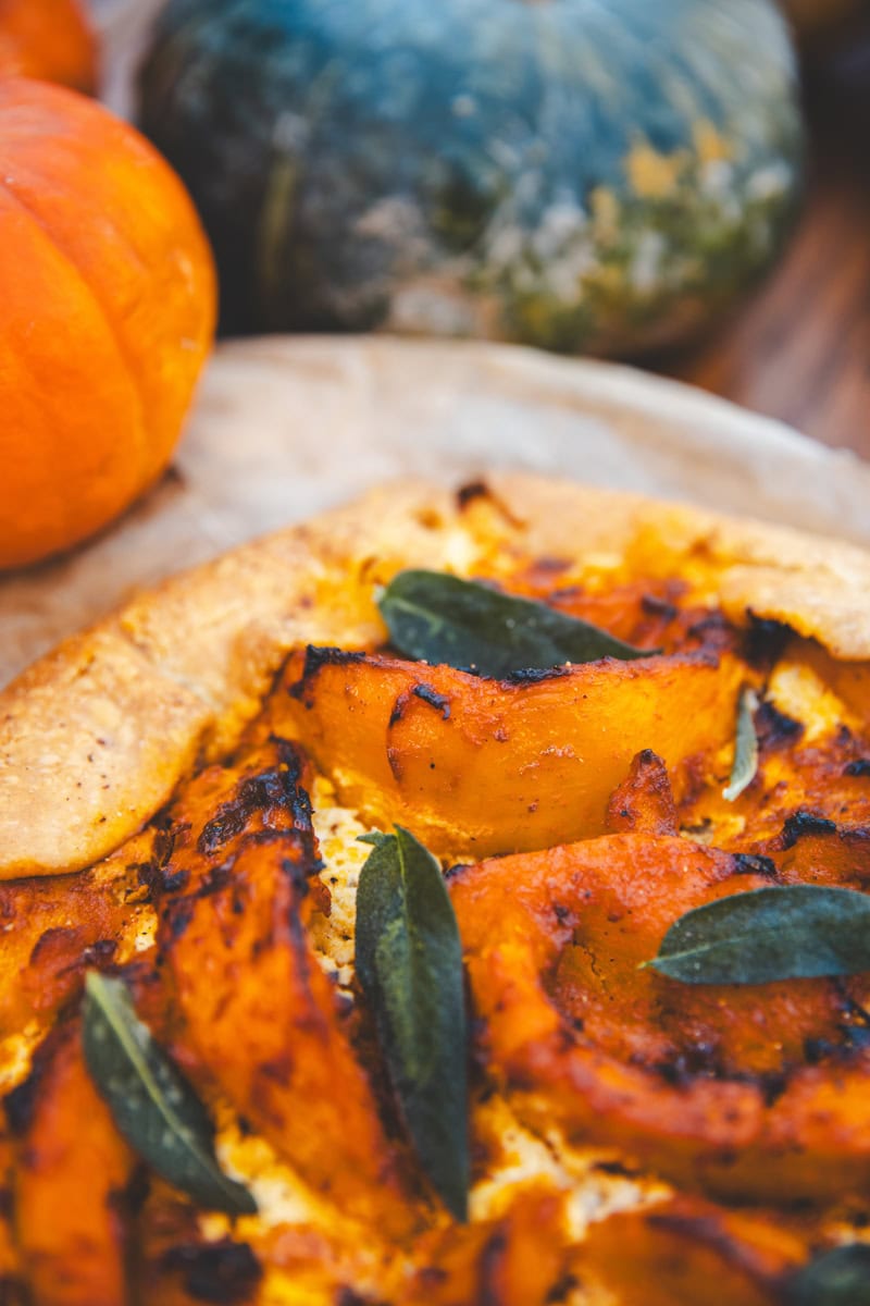 Squash & Whipped Feta Galette - Georgie Eats