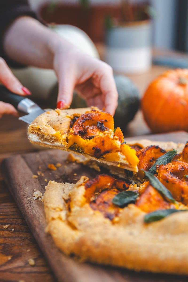 Cutting the Squash & Whipped Feta Galette - Georgie Eats