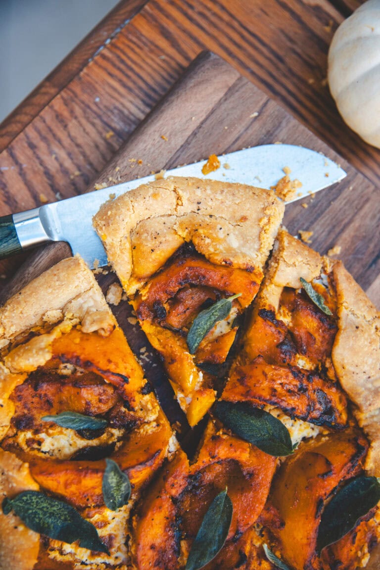 Squash & Whipped Feta Galette - Georgie Eats