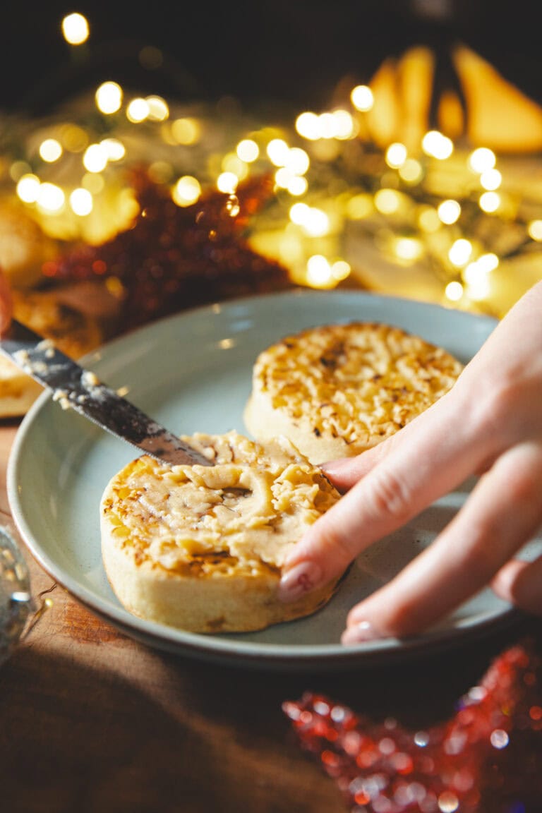 Homemade Crumpets & Whipped Honey Butter - Georgie Eats