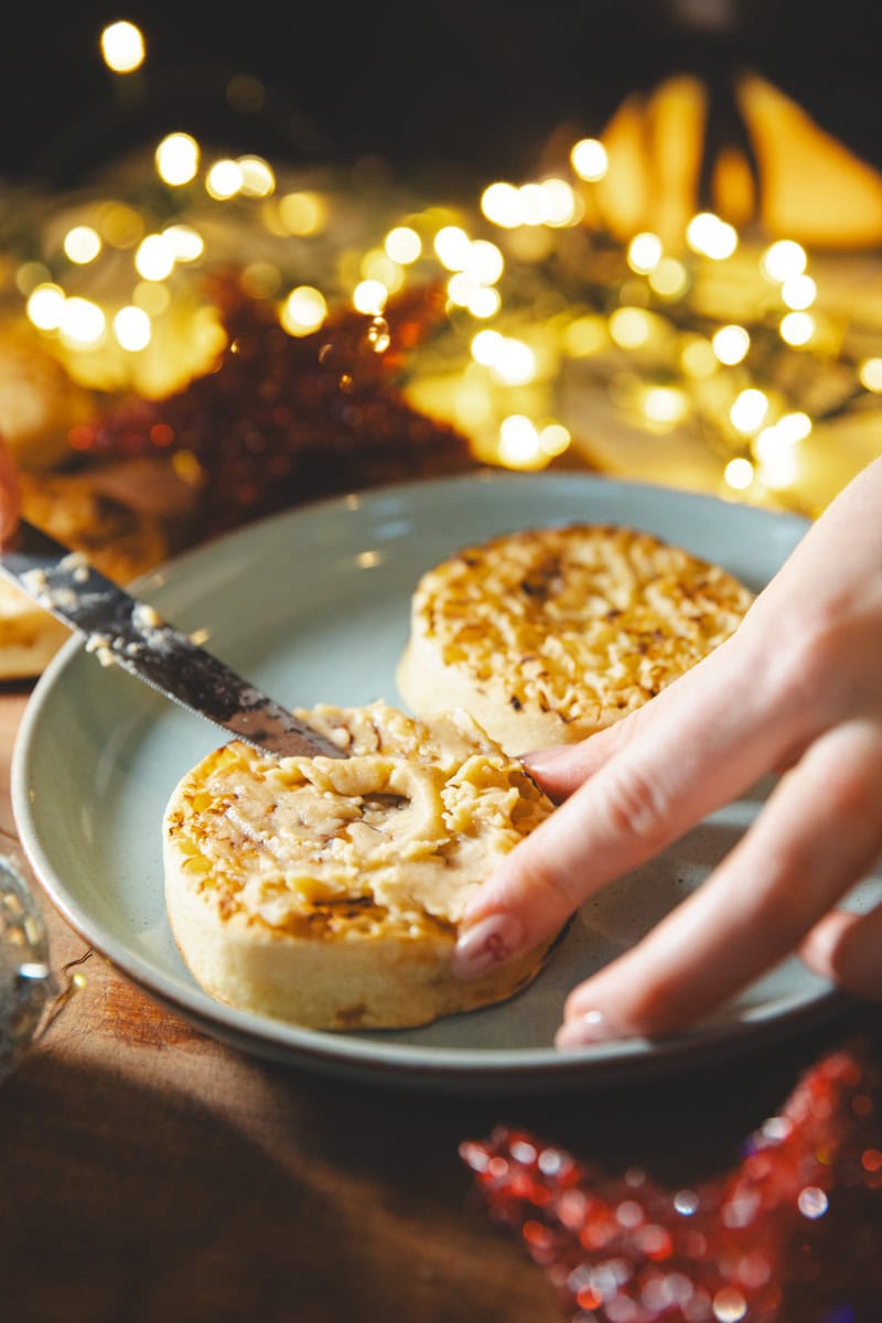 Homemade Crumpets & Whipped Honey Butter - Georgie Eats 