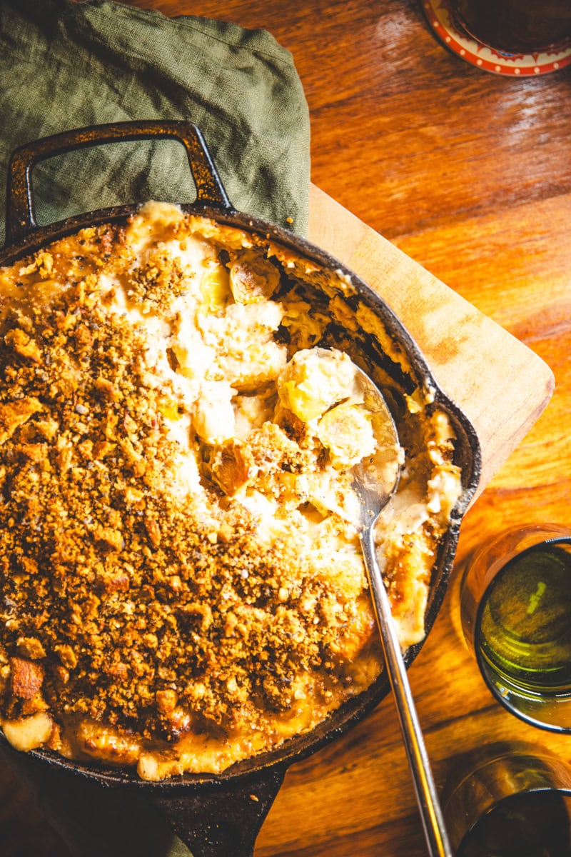 Roasted Sprout, Gnocchi & Brown Butter Gratin - Georgie Eats