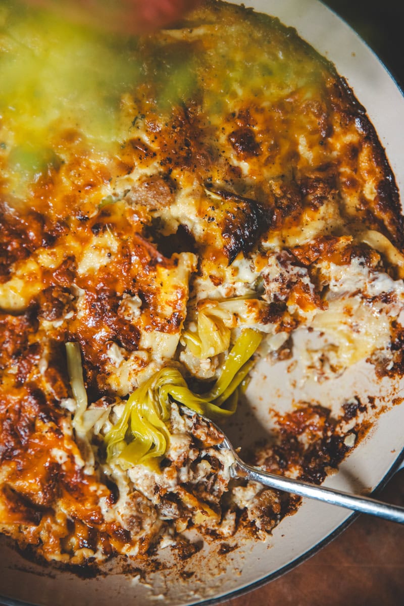 Sausage, Leek & Gruyere Kinda Lasagne - Georgie Eats
