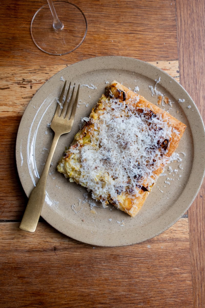 LEEK, GRUYERE & PARMESAN TART