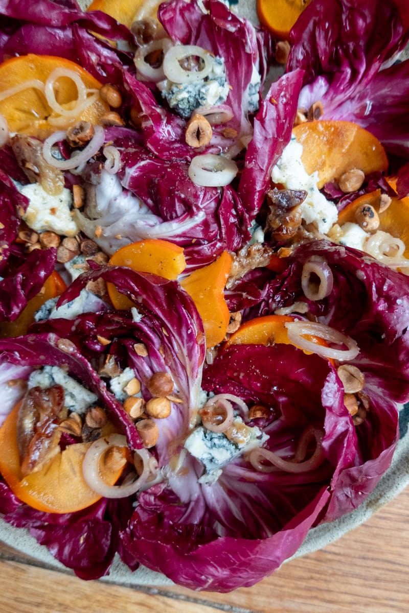 PERSIMMON, RADICCHIO & GORGONZOLA SALAD