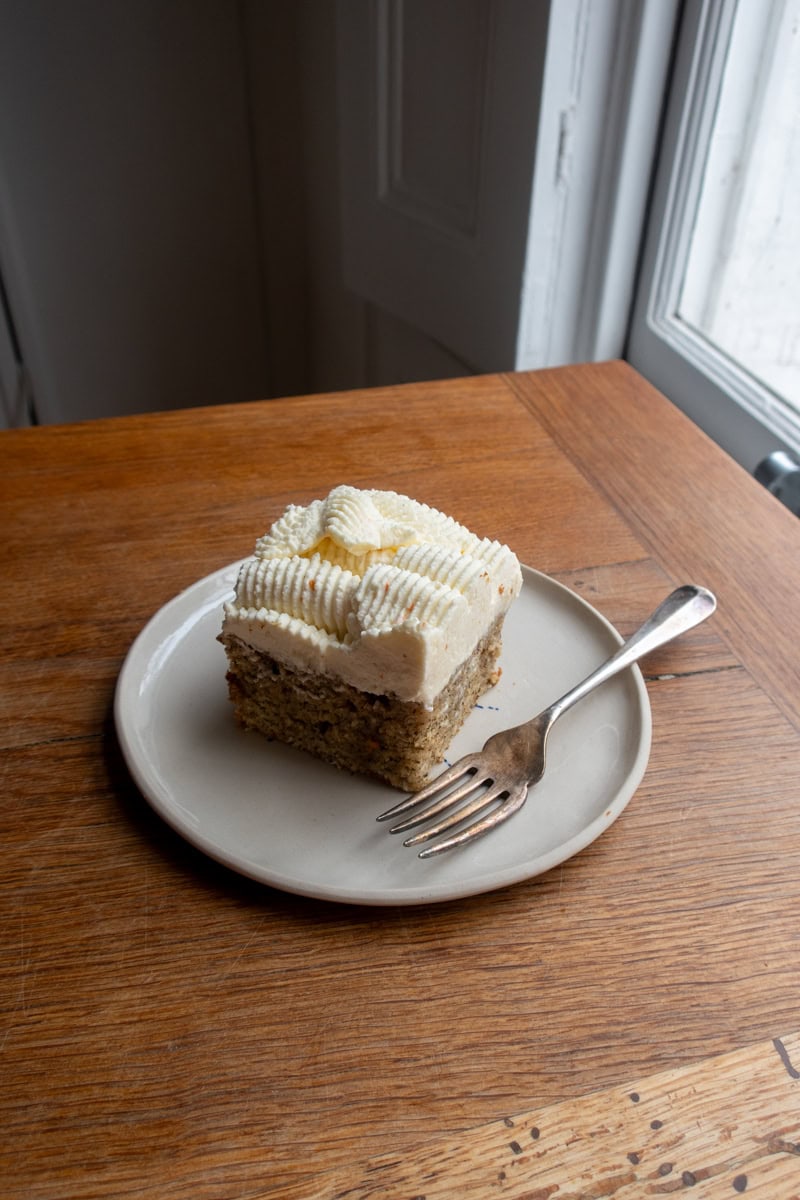 LONDON FOG CAKE WITH BLOOD ORANGE ICING