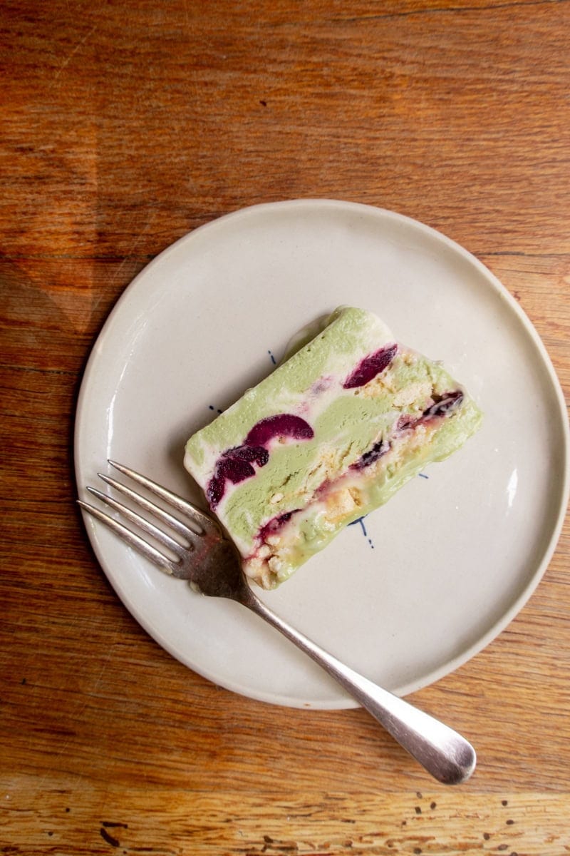 ROASTED CHERRY, PISTACHIO & CARDAMOM SEMIFREDDO