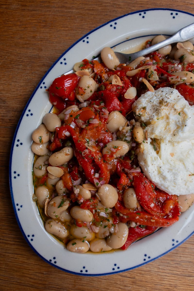 A Very Nice Roasted Red Pepper Salad close up - Georgie Mullen