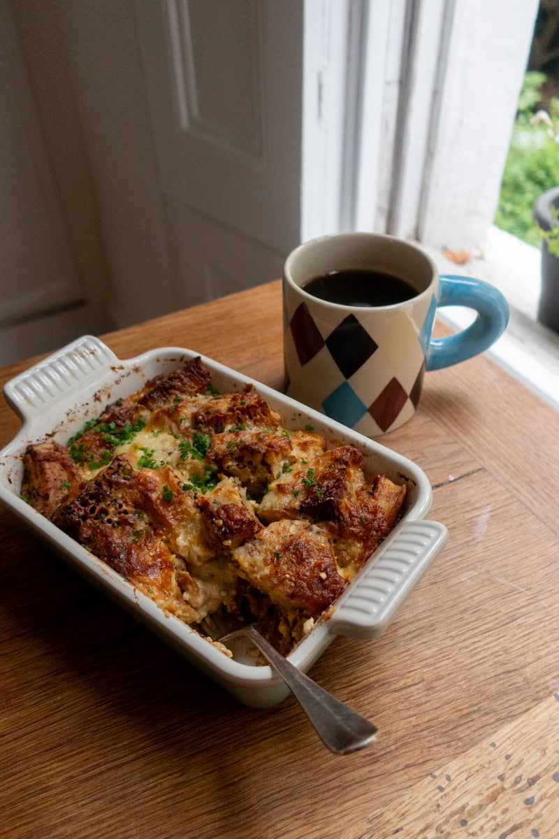 Cheese & Marmite Crumpet Pudding - Georgie Mullen