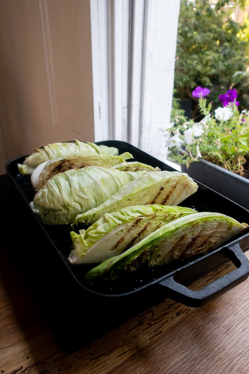 Hispi Cabbage on the griddle