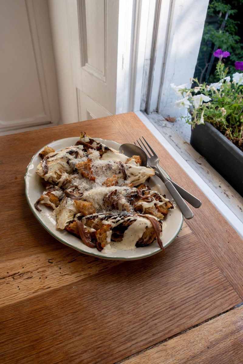 Hispi Cabbage Caesar Salad - Georgie Mullen