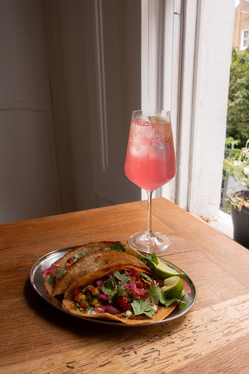 Sausage Smash Tacos, Mango & Tomato Salsa with Sarti Spritz - Georgie Mullen