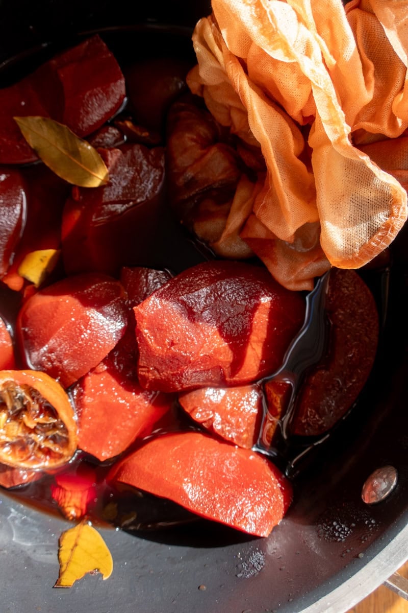 Bay Poached Quince, Vanilla Rice Pud - Georgie Mullen