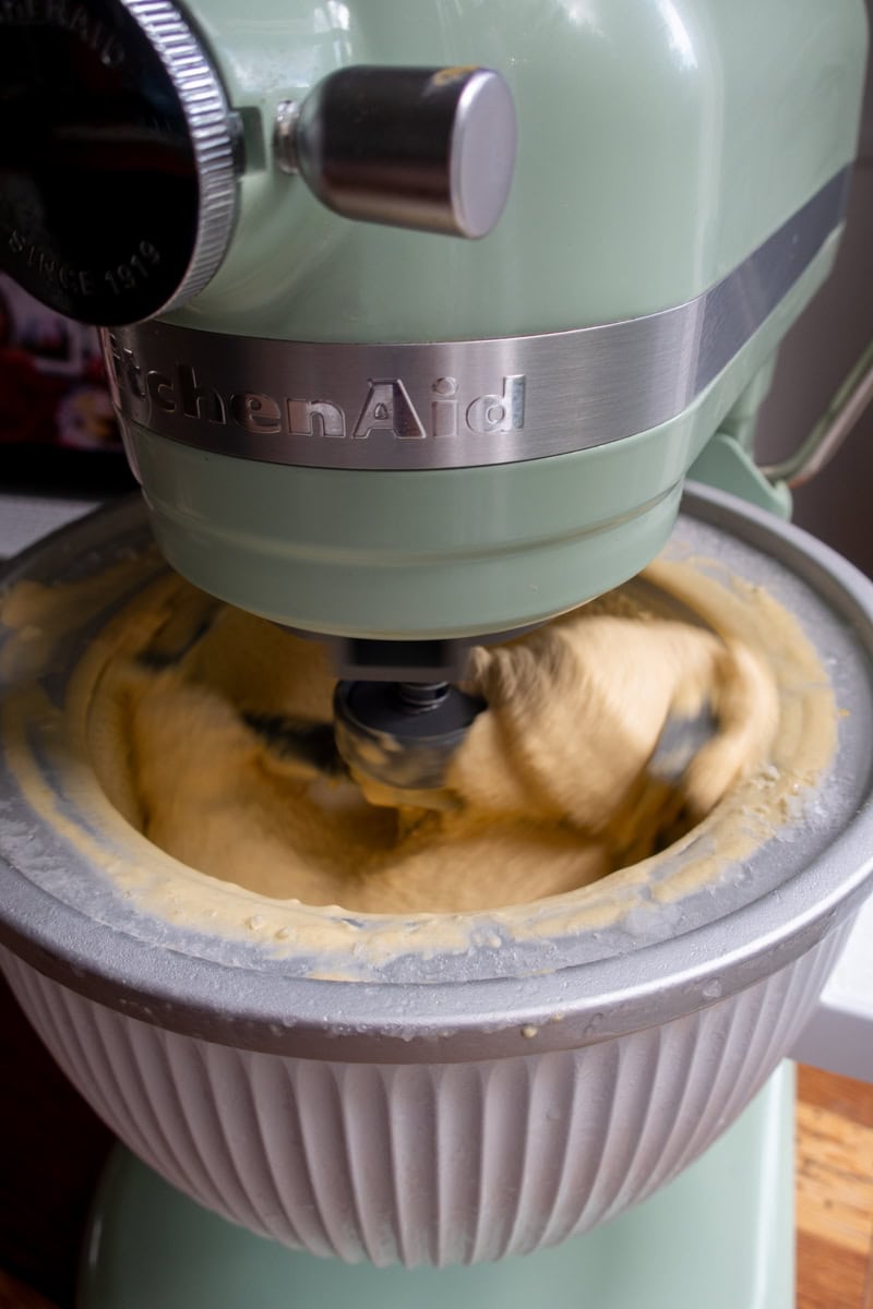 Corn Ice Cream in a ice cream maker