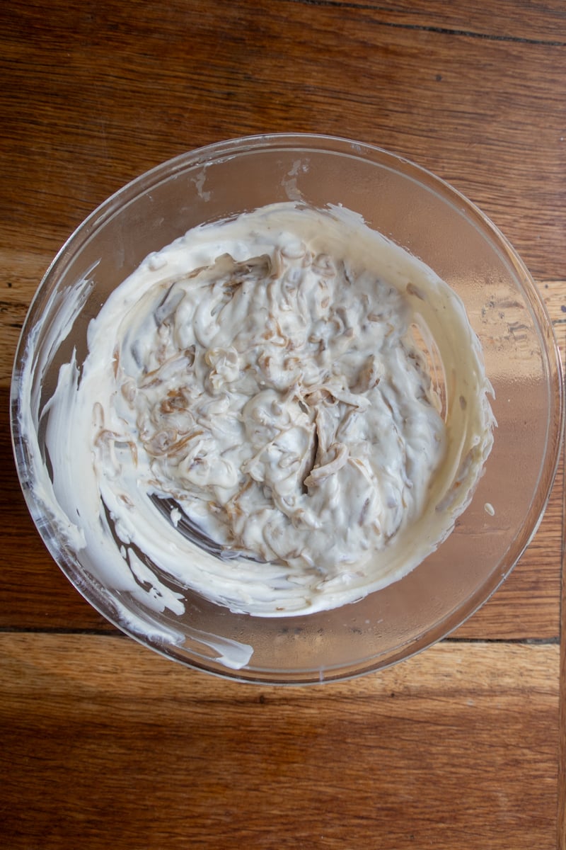 onion dip in a bowl