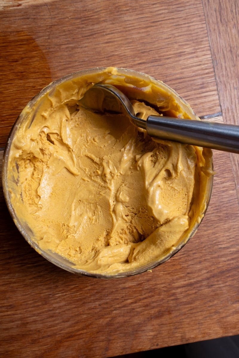 Pumpkin Spice Ice Cream in a tub - Georgie Mullen